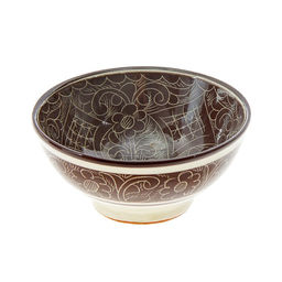 Коса Риштанская Керамика Узоры 15 см, малая, коричневая - Шафран фото 5