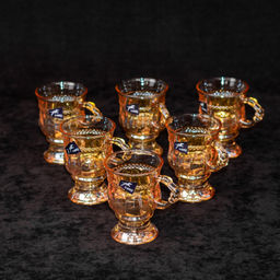 Набор кружек 6 шт 143 мл из цветного ст. на ножке в уп, арт. 72 HP BMZB