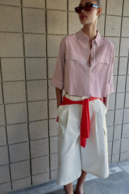 CAMISA RAYAS CON LINO / rayas - Zara фото 2