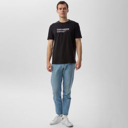 Футболка мужская KAFTAN «Снегопадла», размер M, чёрная