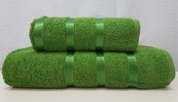 Комплект полотенец (подарочная упаковка) Gulcan SWAN 2 шт. (50x90, 70x140) ЗЕЛЕНЫЙ