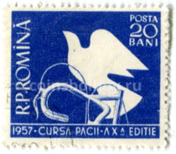 Марка Велоспорт (голубь) 1957 год Румыния