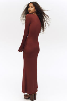 Tie-detail jersey dress - H&m фото 4