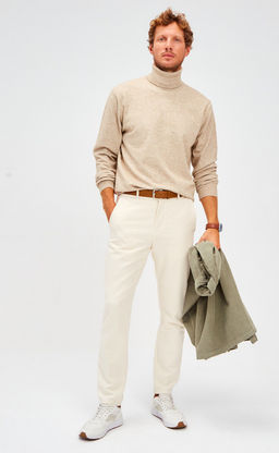 Водолазка мужская F221-15128 бежевая меланж - Fine joyce фото 4