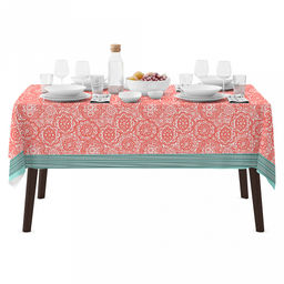 "Медальоны" Скатерть 200х145см, длина стола до 160см, на 6-8 персон, хлопок "Премиум" 186г/м2, "Домашняя мода" (Россия)
