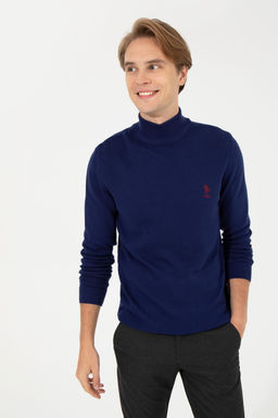 U. S. Polo Assn / Мужской синий базовый свитер - U.s. polo assn фото 13