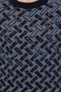 U. S. Polo Assn Мужской темно-синий трикотажный свитер с круглым вырезом - U.s. polo assn фото 12