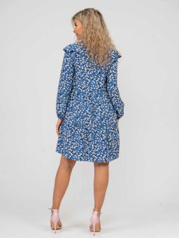 Платье женское, цвет синий голубой черный