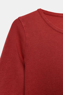 CAMISETA EFECTO LAVADO / Rojo - Zara фото 10