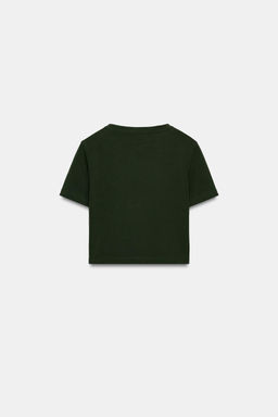 CROPPED SHORT SLEEVE T-SHIRT - Zara фото 7