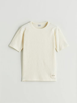 Bisiklet Yaka Bask?l? Erkek ?ocuk Ti??rt