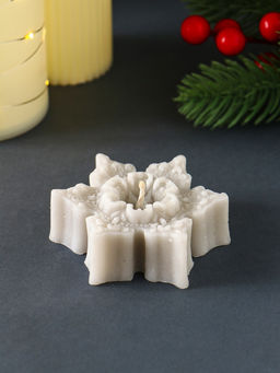 Цена за 2 шт. Свеча новогодняя Звездочка ажурная, 757025 мм, серебро - Simaland фото 2