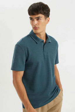 New Regular Fit Basic Duz K?sa Kollu Polo Tisort - Defacto фото 4