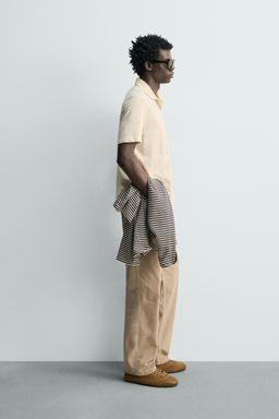 POLO REGULAR FIT ALGOD?N - LINO / Crudo - Zara фото 4