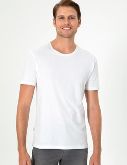 Beyaz Slim Fit Basic Ti__rt