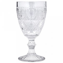 Версаль Бокал стеклянный 320мл, д8,5см, h17см, рельефное, прозрачное стекло (Китай) Цена указана за штуку. В коробке 6 штук. - Домашняя мода фото 2