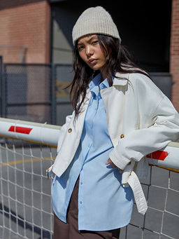 Oversize Kad?n Jean Ceket