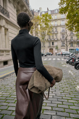 WOOL CROSSOVER HIGH NECK JUMPER - Zara фото 5