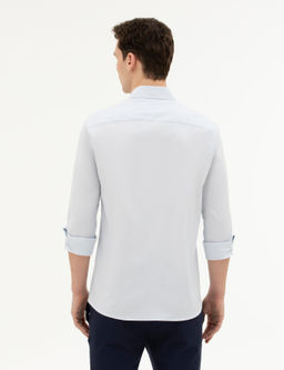 Рубашка Pierre Cardin Slim Fit светло-голубая