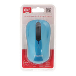 Мышь Smartbuy ONE 378, беспроводная, оптическая, 1600 dpi, 2xAA , USB, синяя