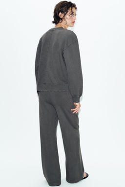 PANTAL?N ANCHO EFECTO LAVADO / Plomo - Zara фото 4