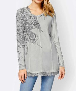 Блузка, светло-серая - Ashley brooke фото 3