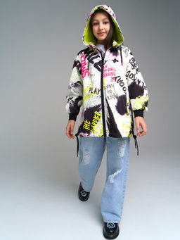 12321131 Куртка текстильная с полиуретановым покрытием для девочек (ветровка) - Playtoday фото 5