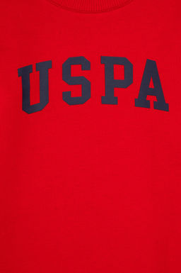 Erkek _ocuk K_rm_z_ Bisiklet Yaka Basic Sweatshirt Sepette S_rpriz _ndirim - U.s. polo assn фото 3