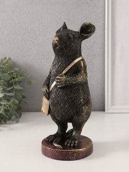 Фигурка полистоун «Мышонок-почтальон с сумкой через плечо», 10.5×12.5×27.5 см