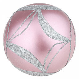 Елочная игрушка шар стеклянная д9,5см, розовый металлик, ручная художественная роспись, подарочная упаковка (Россия) - Домашняя мода фото 6