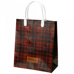 Пакет подарочный мягкий пластик с пластиковой ручкой 23х27см "Шотландия", 150 мкм, ламинированный (Россия)