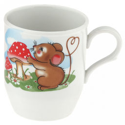 Кружка детская фарфоровая Мышата 210мл, форма Русское поле, круговая деколь (Россия) - Домашняя Мода фото 2