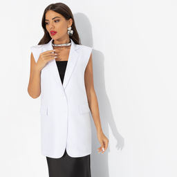 Жилет с подплечниками, Каноны глянца (белый) - Charutti фото 8