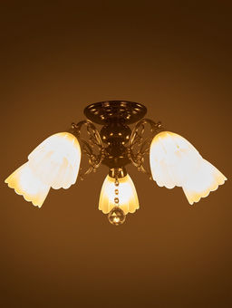 Люстра ЭкономСвет 4671/5AN, 5×40 Вт, E27, 55×55×33 см, цвет чёрный хром