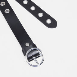 Ремень женский, ширина 3 см, винт, пряжка метал, люверсы, цвет чёрный - Simaland фото 2