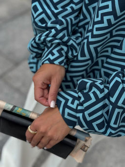 Джемпер DilanaVIP 2121 сине-голубой принт - Dilana vip фото 10