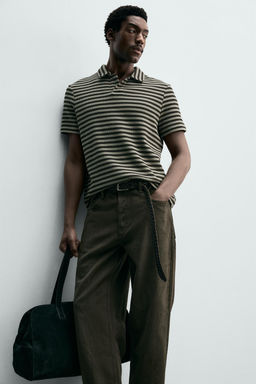 POLO RELAXED FIT ESTRUCTURA / rayas - Zara фото 5