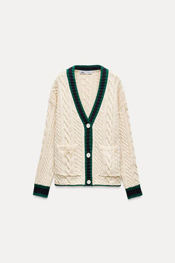 CABLE KNIT CARDIGAN - Zara фото 2