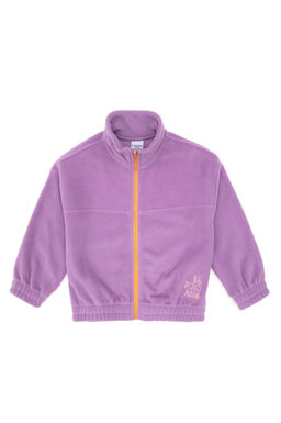 K_z _ocuk Lila Fermuarl_ Polar Sweatshirt Sepette S_rpriz _ndirim