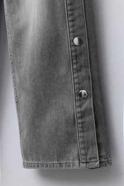 STUDDED WIDE-LEG JEANS - Zara фото 4
