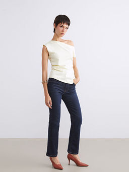 Crop Flare Kad?n Jean Pantolon