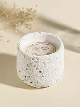 Свеча в вулканическом подсвечнике "Лава" белая 8,5х8,5х7,5 см