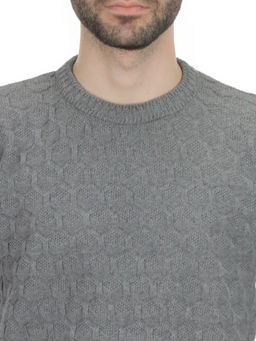 E633 GRAY Джемпер мужской (100% шерсть) - Fashion фото 6