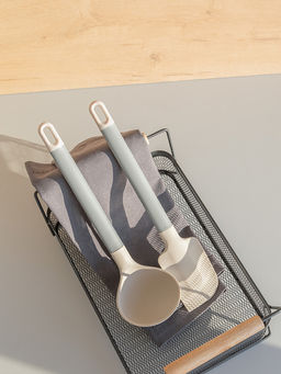 Набор кухонных принадлежностей из 2 шт. бежевый силикон, нейлон, ПП