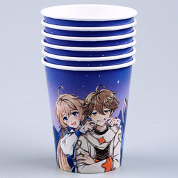 Набор бумажной посуды Аниме: 6 тарелок, 1 гирлянда, 6 стаканов - Страна карнавалия фото 5