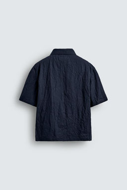 CREASED-EFFECT ZIP-UP SHIRT - Zara фото 8