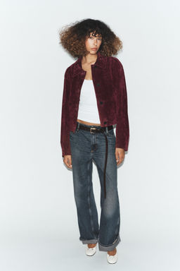 100% SUEDE LEATHER JACKET - Zara фото 10