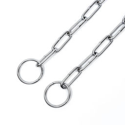 Ошейник - удавка металлический, сварная цепь, 50 см, толщина проволоки 3 мм - Пижон фото 3