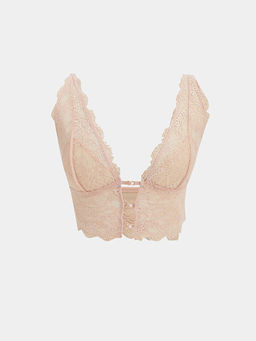 Balenli Dolgusuz Dantelli Bralet