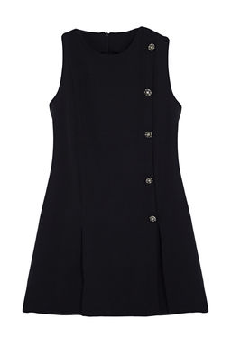 TRENDYOLMILLA Siyah Duz Kesim Dugme Detayl? Mini Dokuma Elbise TWOSS24EL00704  фото 14